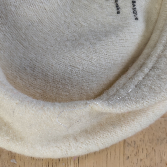 Vintage Normandy ultrabasque white cream colored wool beret newsboy hat - Picture 7 of 9